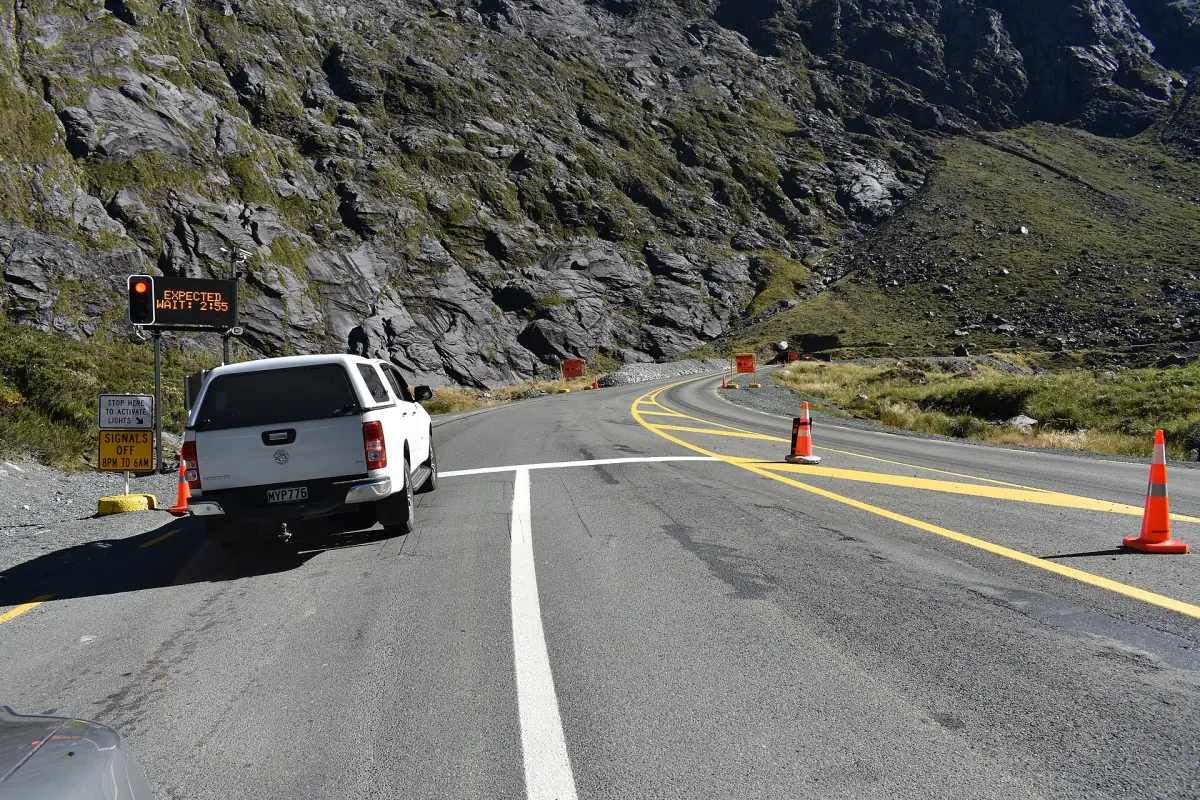 The eastern side of the Homer Tunnel on the Milford Road