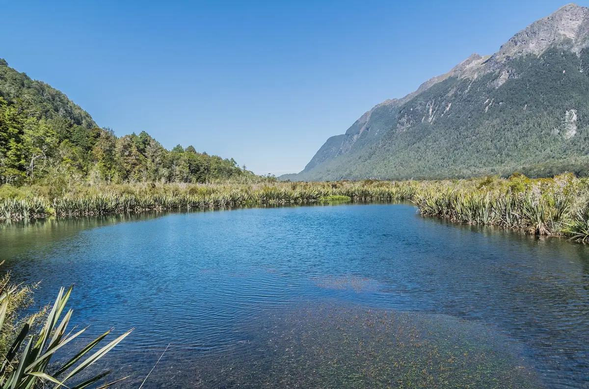 The Mirror Lakes beside the Milford Road